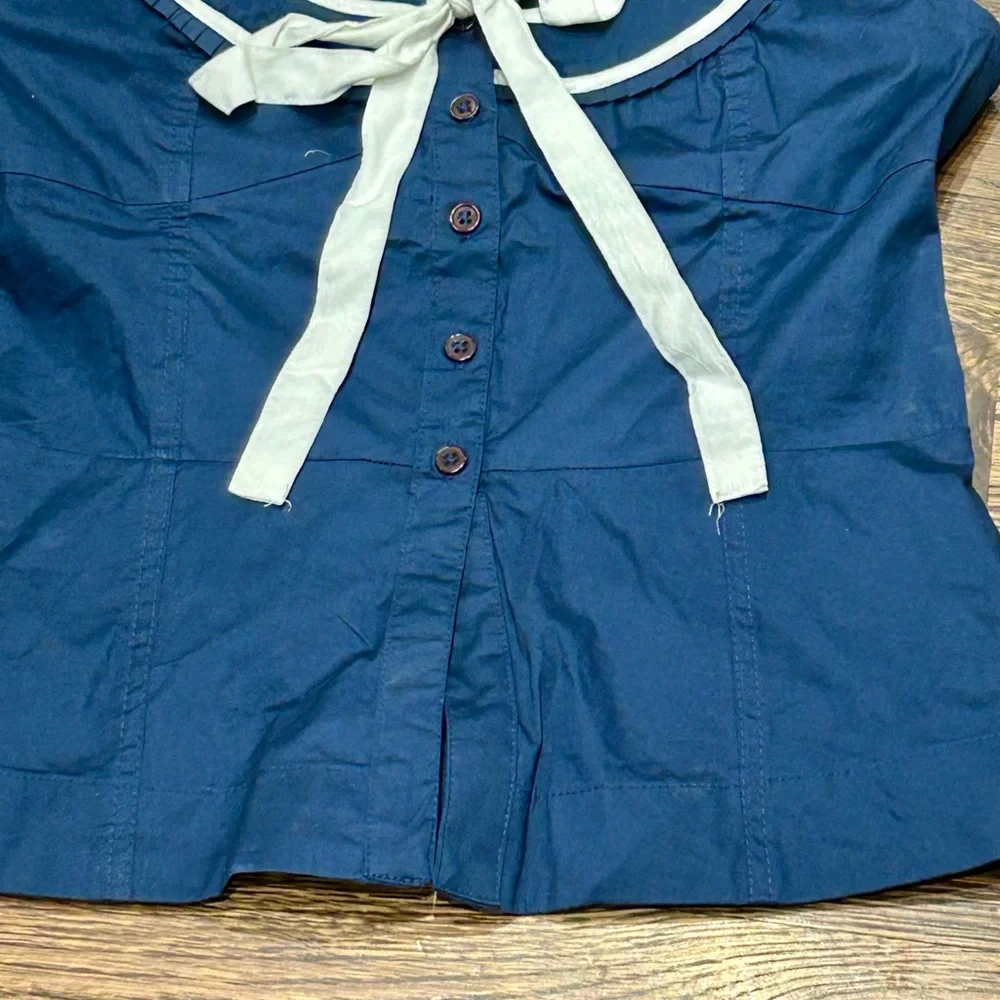 Free People Sail Away With Me Navy Sleeveless Top - Picture 6 of 11